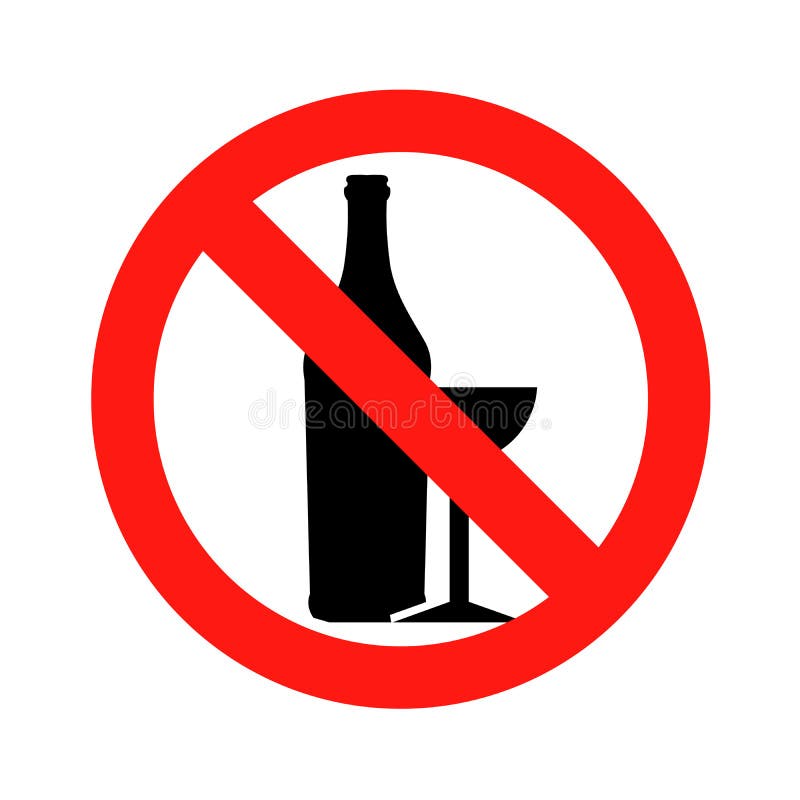 No alcohol No drunk sing symbol icon vector illustration eps. No alcohol No drunk sing symbol icon vector illustration eps