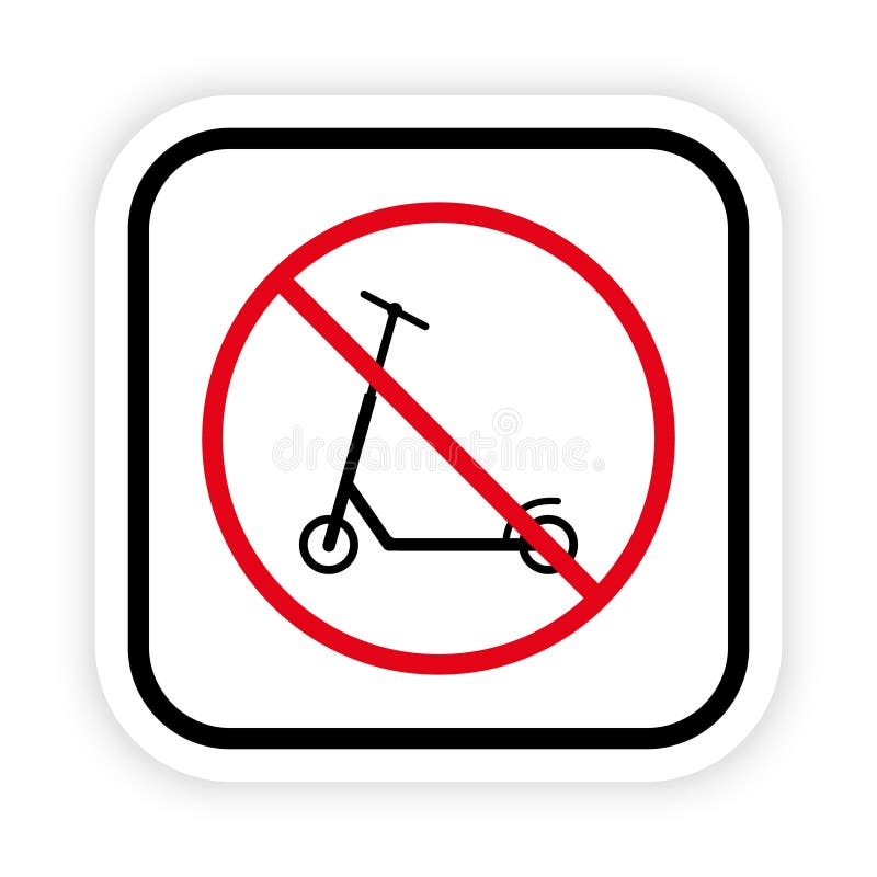 Bicycle Access Forbidden Road Sign Stock Vector - Illustration of  restricted, attention: 224827653