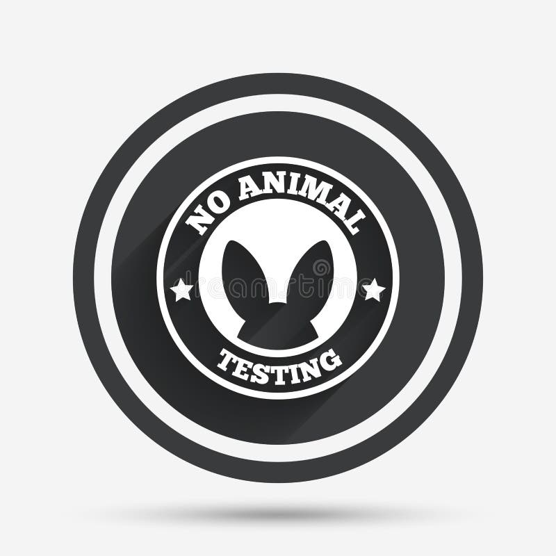 Download No Animals Testing Sign Icon. Not Tested Symbol. Stock Vector - Illustration of animal, black ...
