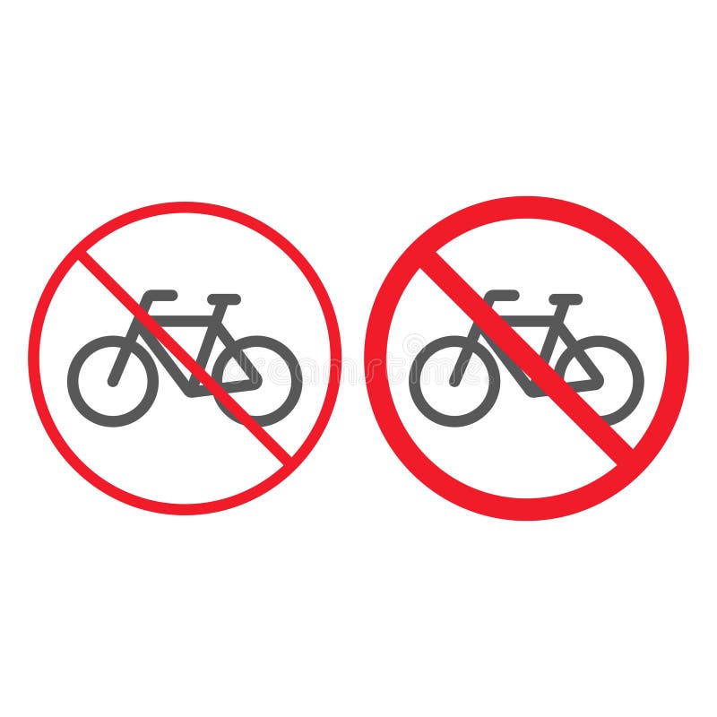 Bicycle Access Forbidden Road Sign Stock Vector - Illustration of  restricted, attention: 224827653