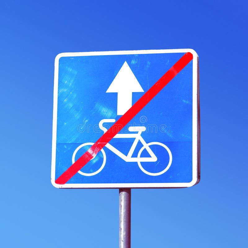 No bikes sign stock image. Image of police, pole, road 104143375
