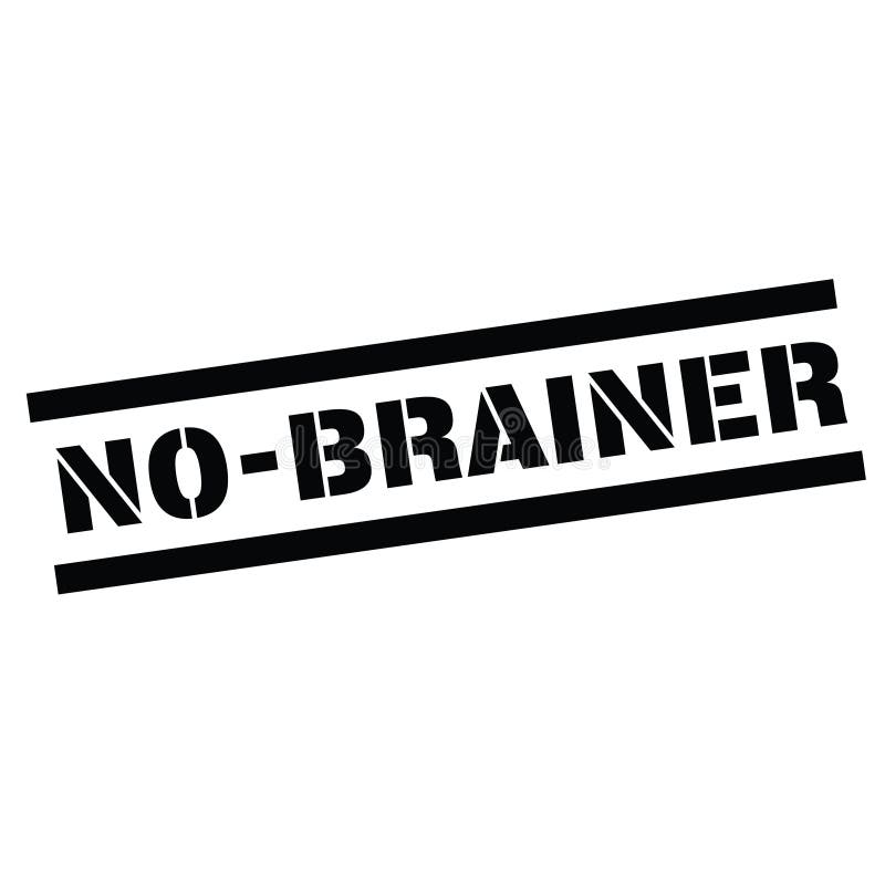 No Brainer Day Rubber Stamp Stock Vector - Illustration of america