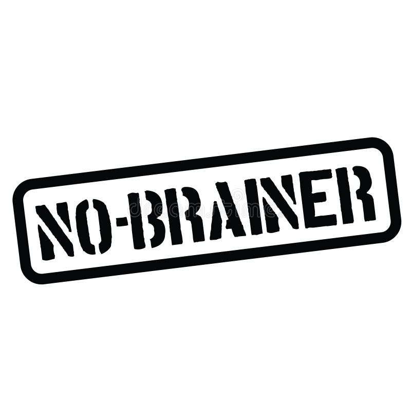 No Brainer Day Rubber Stamp Stock Vector - Illustration of america