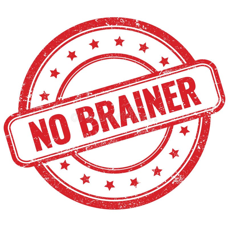 No Brainer Day Rubber Stamp Stock Vector - Illustration of america