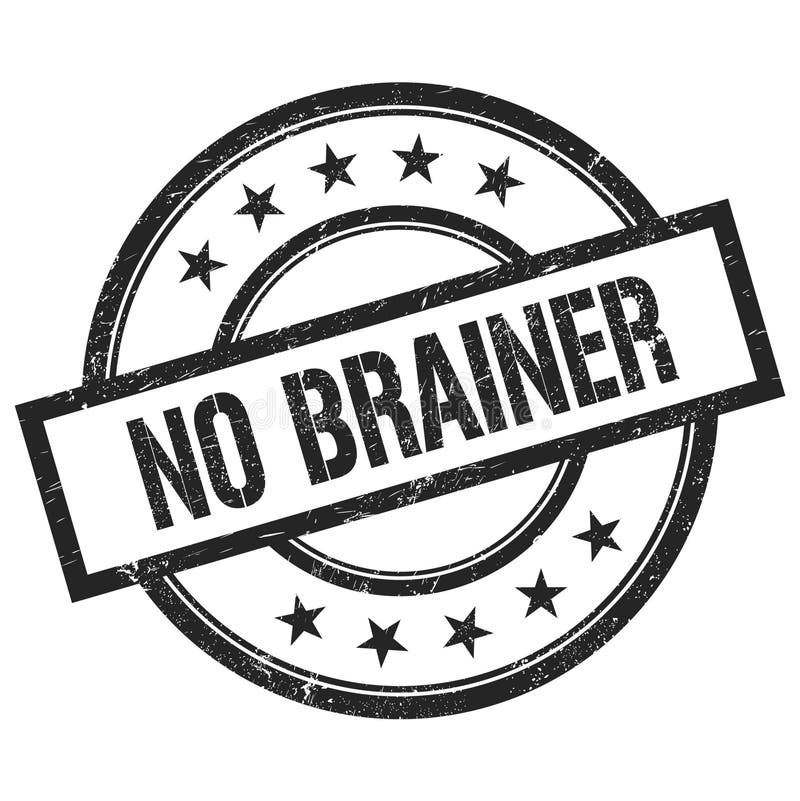 No Brainer Day Rubber Stamp Stock Vector - Illustration of america