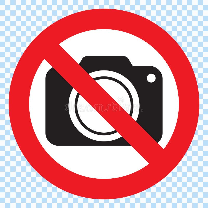 No cameras allowed sign. Red prohibition no camera sign royalty free illustration No cameras allowed sign. Red prohibition no camera sign royalty free illustration