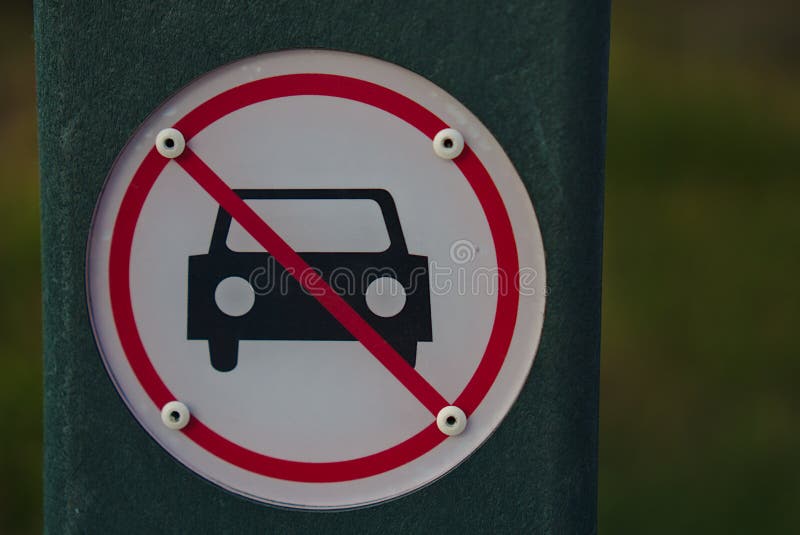 No car access sign stock photo