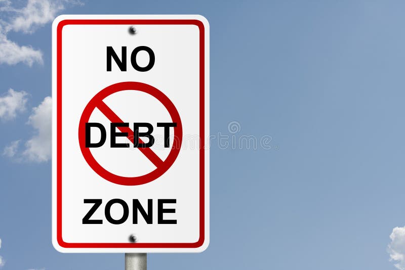 No Debt Zone royalty free stock photos