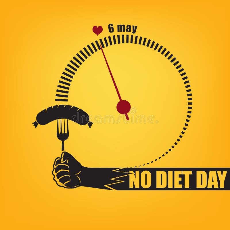 No Diet Day stock vector. Illustration of national, sign 182304870