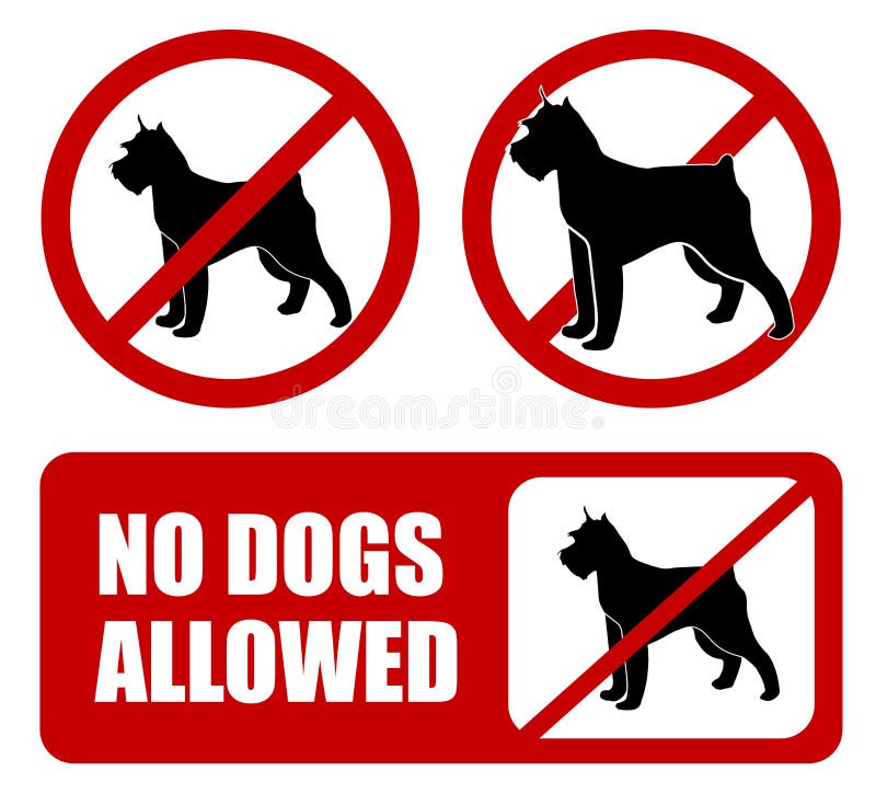 no dogs allowed. Dog prohibition sign