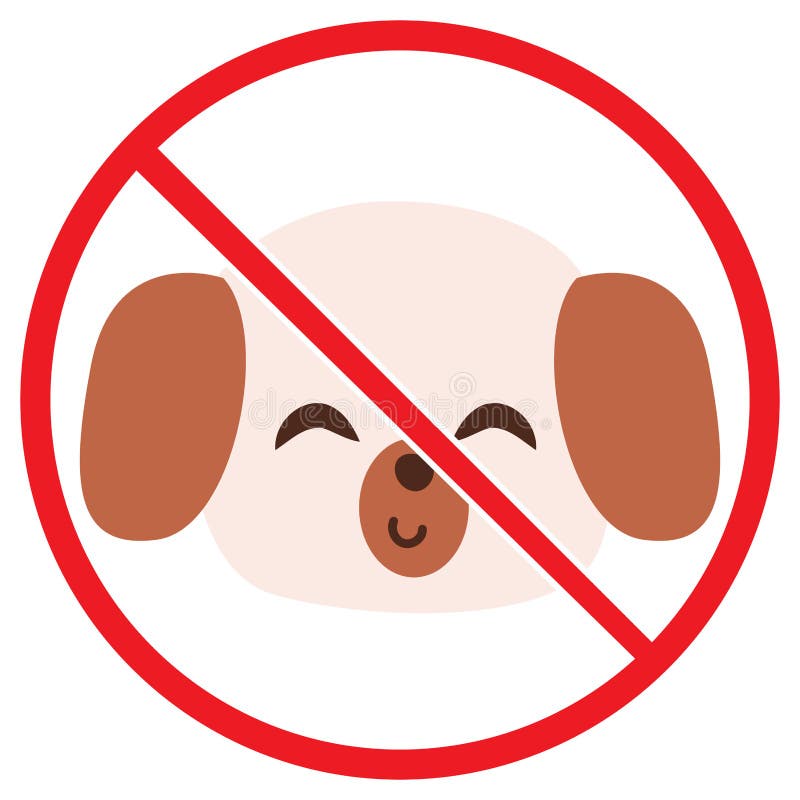 No Dogs Allowed Icon. Pets Walking Ban Zone Pictogram. Puppy Prohibited ...