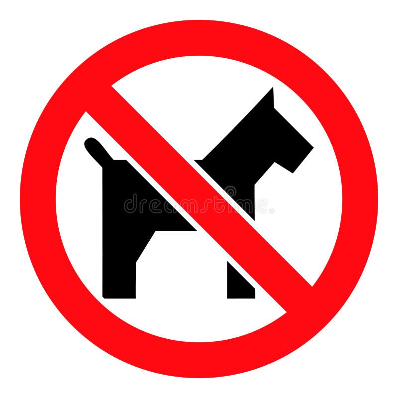 No Dogs - Raster Icon Illustration