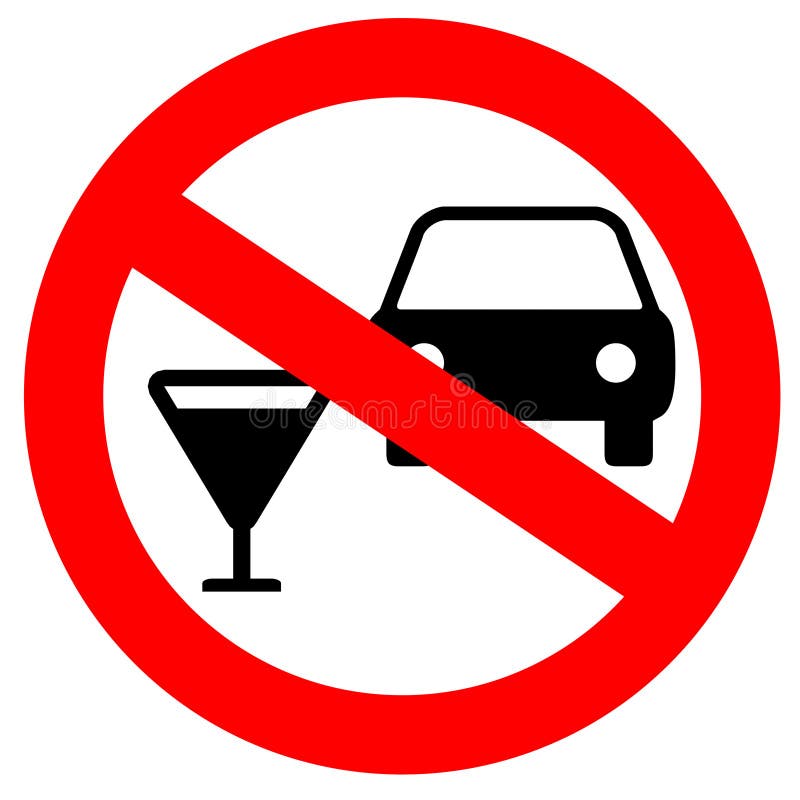 No drink and drive stock illustration