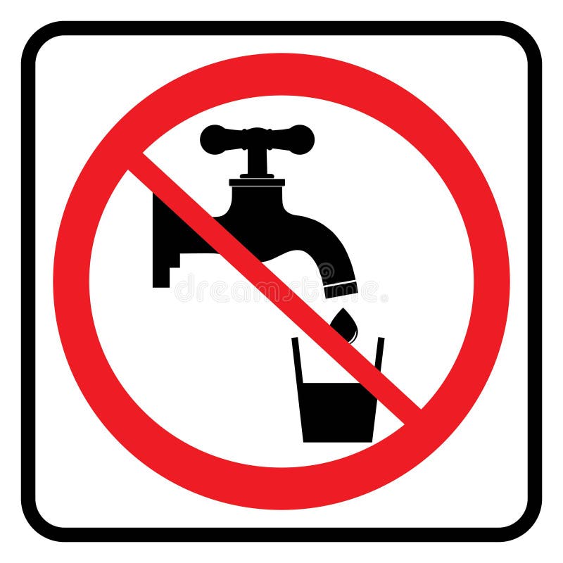 No Drinking water sign