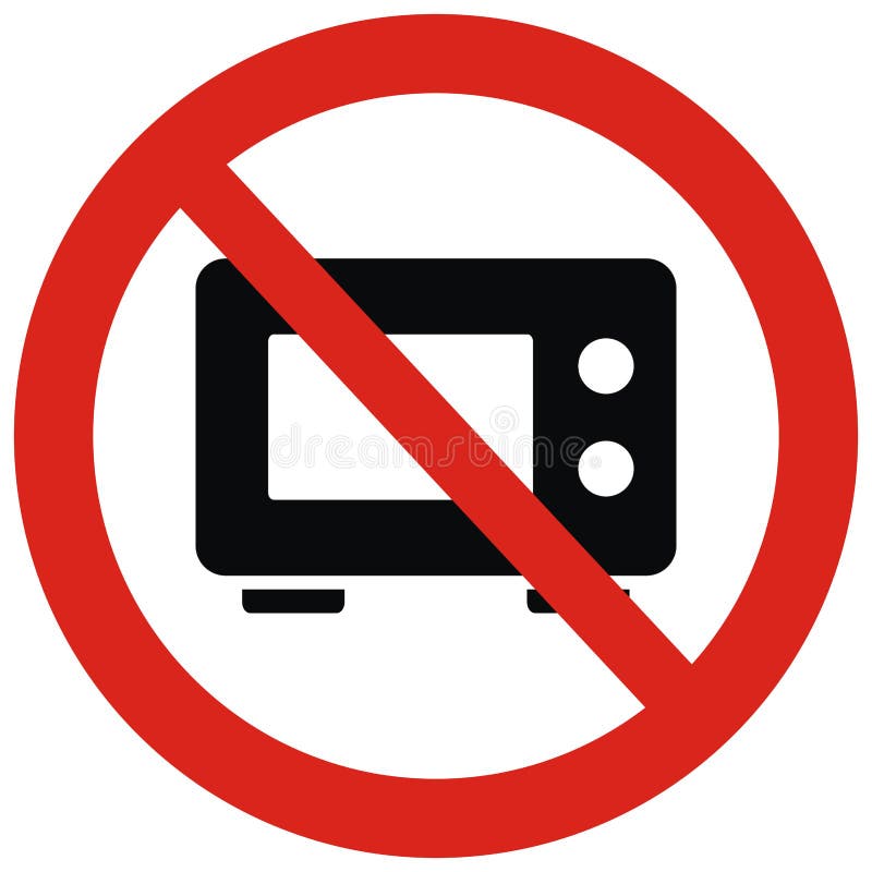 Microwave forbidden icon stock vector. Illustration of restriction
