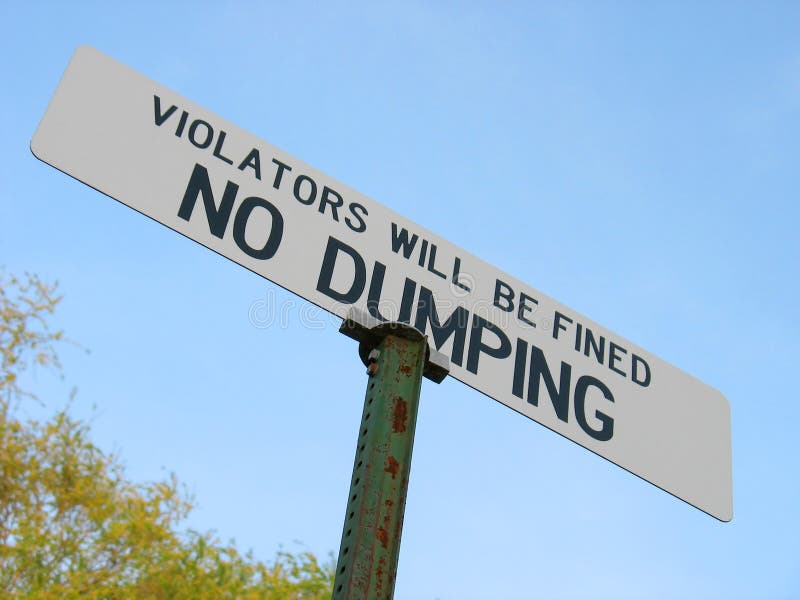 No dumping stock photography