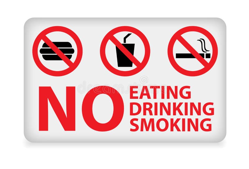 No eating,drinking,smoking sign vector illustration No eating,drinking,smoking sign vector illustration