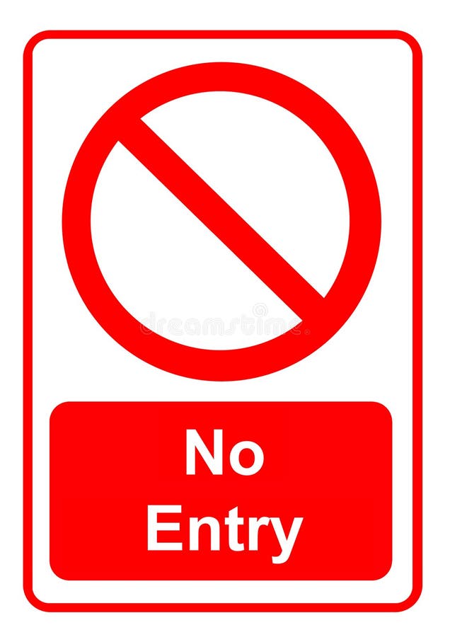 No entry sign stock vector. Illustration of prohibition - 185956312