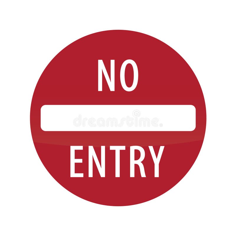 no entry road sign. Vector illustration decorative design