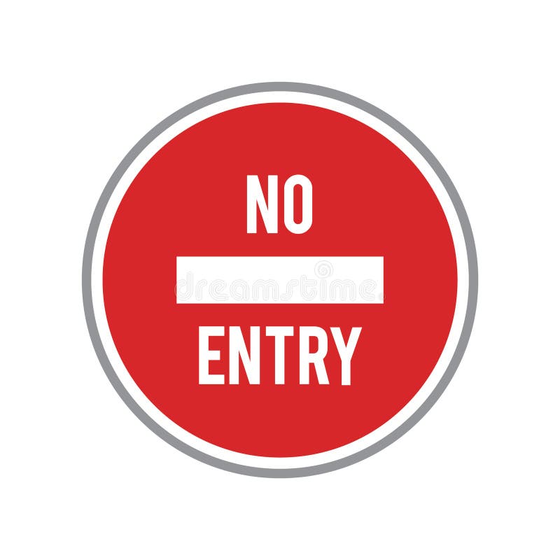 No entry road sign. Vector illustration decorative design