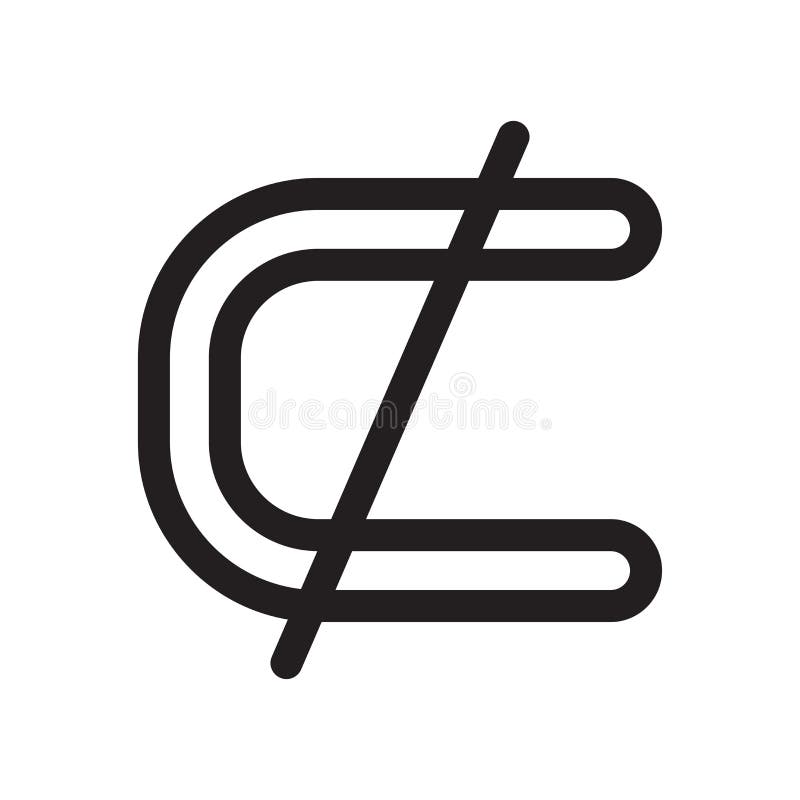 No es una muestra del vector del icono del símbolo del subconjunto y el símbolo aislado en el fondo blanco, no es un concepto del. No es un vector del icono del símbolo del subconjunto aislado en el fondo blanco para su web y el diseño móvil del app, no es un concepto del logotipo del símbolo del subconjunto