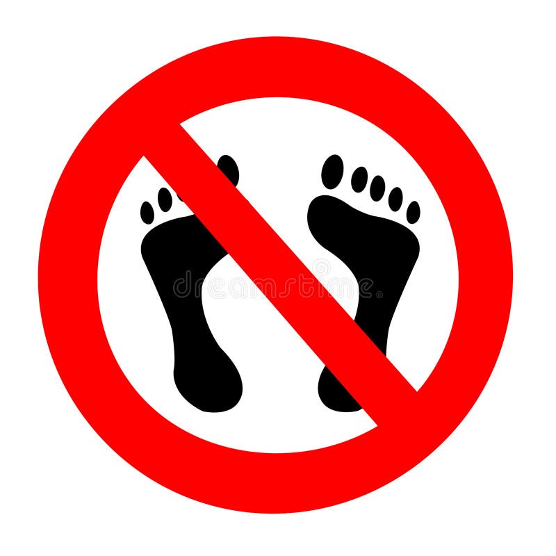 No feet sign stock illustration. Illustration of black 10672511