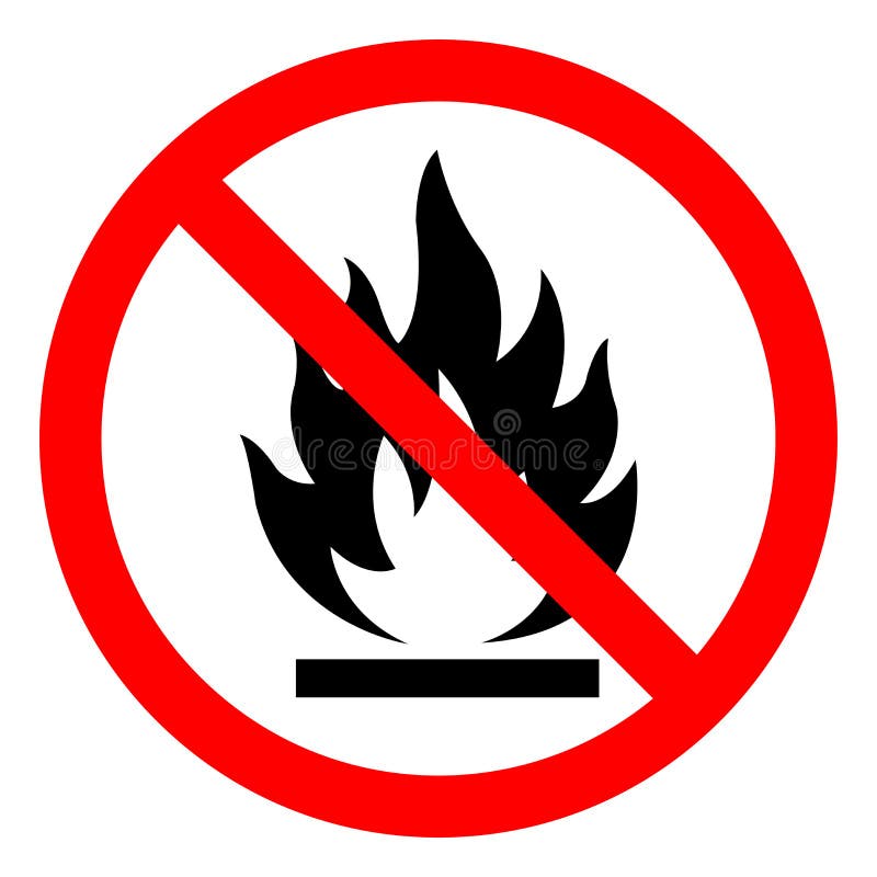 No Flammable Symbol Sign, Vector Illustration, Isolate On White Background Label .EPS10