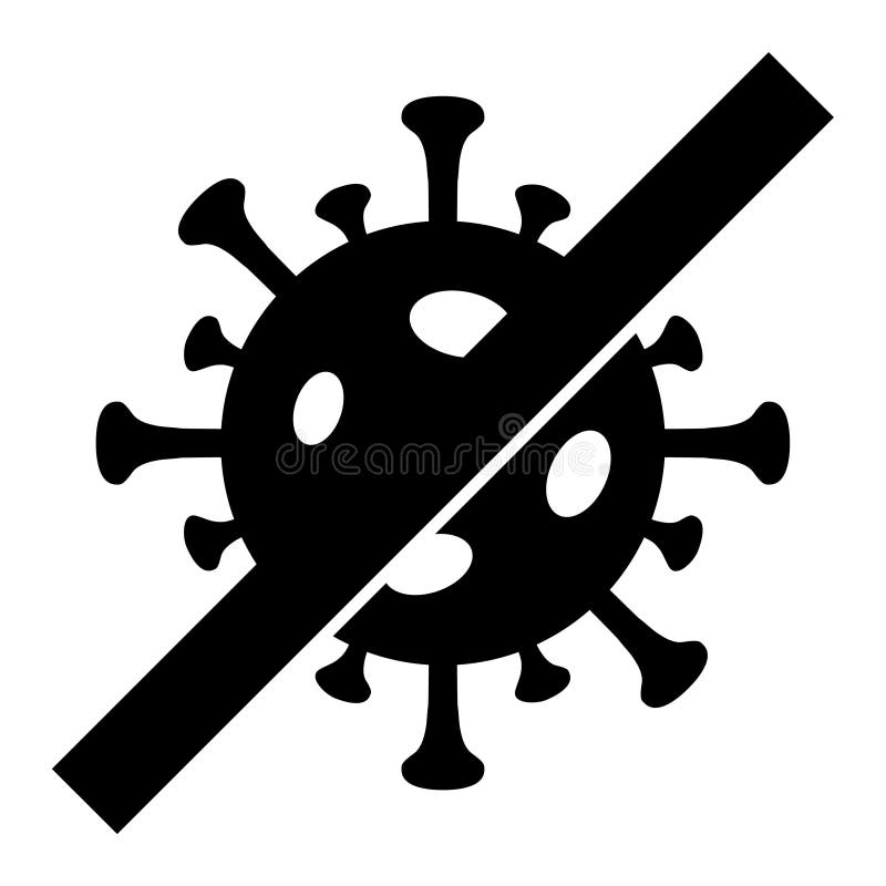 No Flu Virus - Raster Icon Illustration royalty free illustration