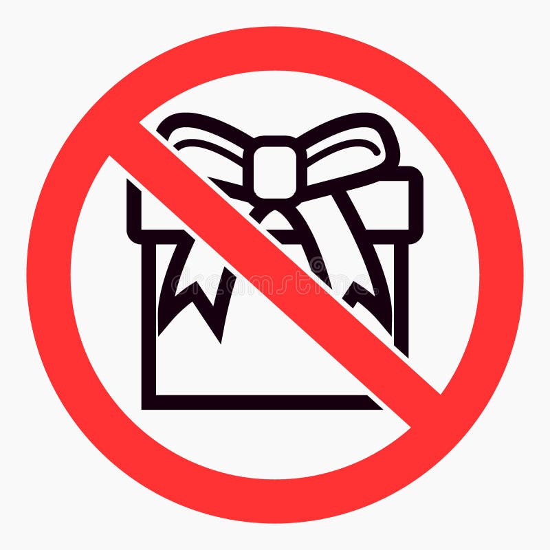 No gift icon. Present ban stock vector. Illustration of object 260395695