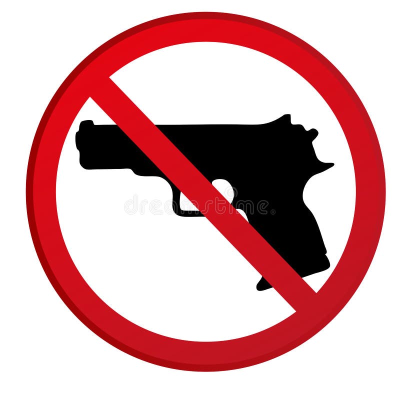 No guns allowed sign stock illustration