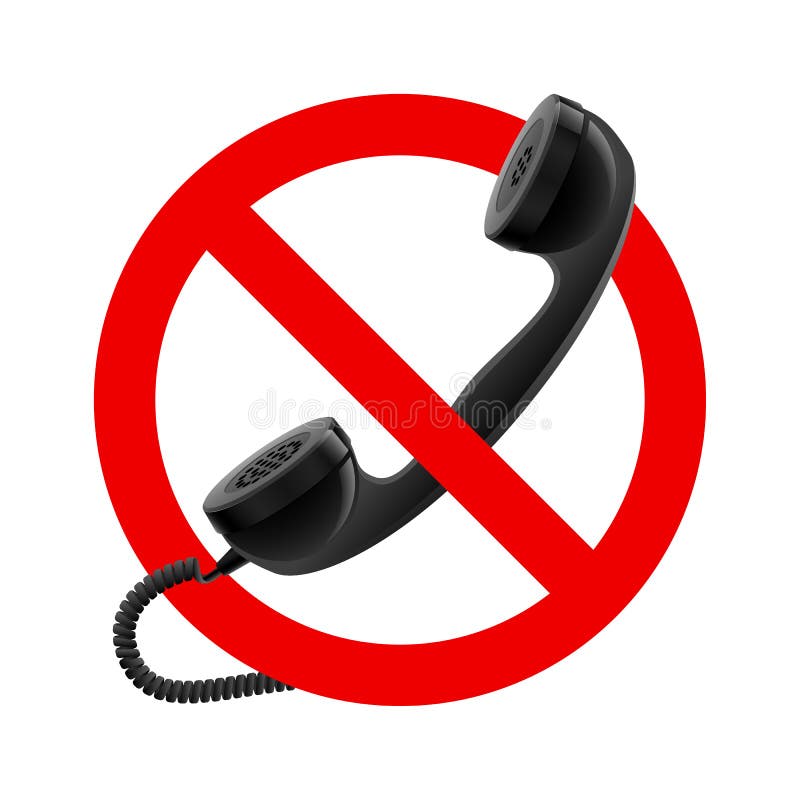 No handset allowed sign vector illustration