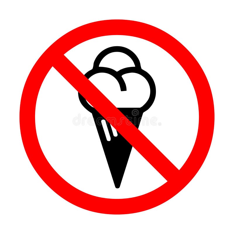 No ice cream sign royalty free illustration
