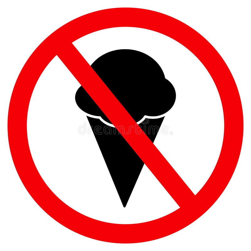 No ice creame sign stock illustration. Illustration of restriction ...