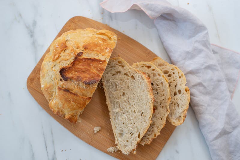 No Knead Bread in a Cast Iron Dutch Oven Stock Photo Image of eating