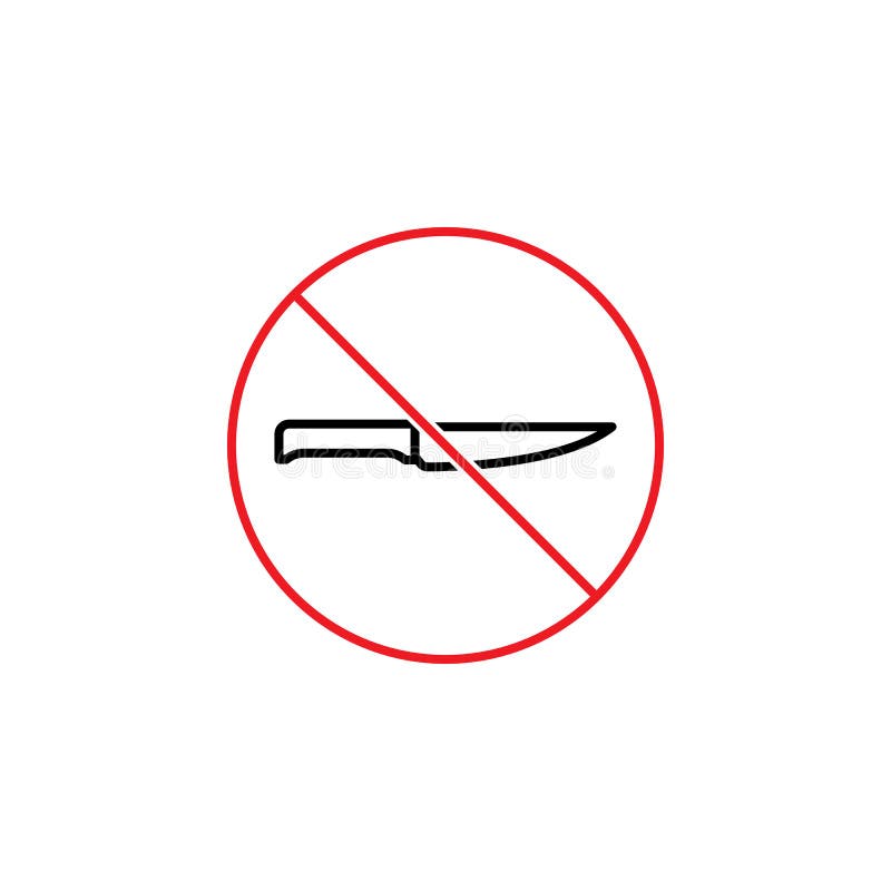 No knives icon stock vector. Illustration of inside, crime 87490309