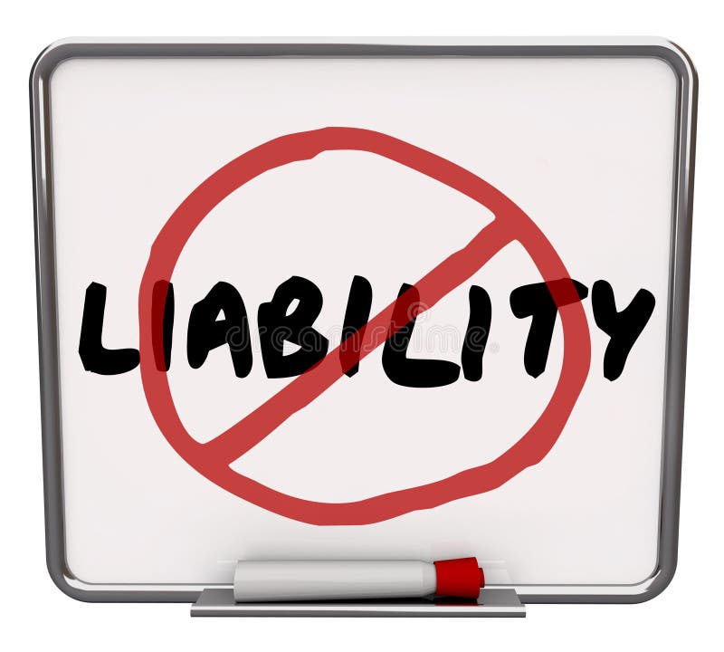 No Liability Reduce Risk Mitigation Danger Prevention stock illustration No Liability Reduce Risk Mitigation Danger Prevention stock illustration
