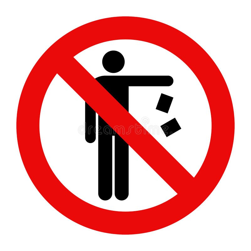 No littering sign royalty free illustration