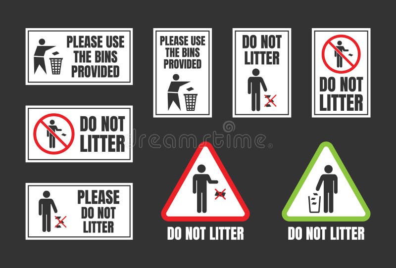 Litter Rubbish Trash Bin Safety sticker 50mm pack of 4 waterproof KEEP TIDY 
