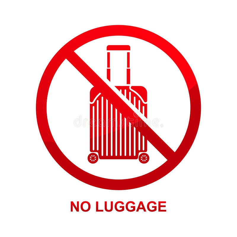 No hand baggage stock vector. Illustration of forbidden 31904920