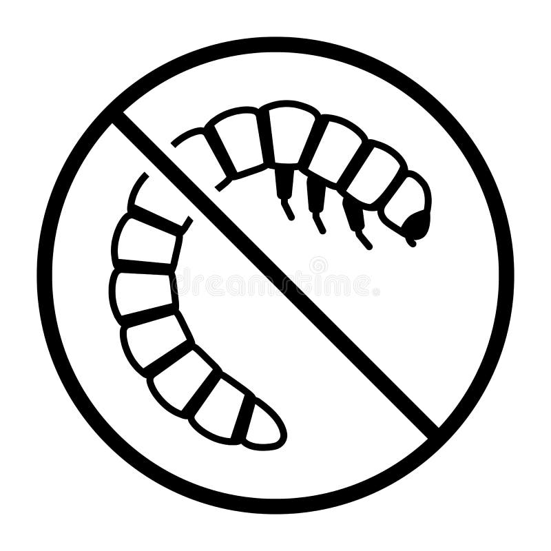 No Mealworm Larva Isolated Vector Icon Stock Vector Illustration of