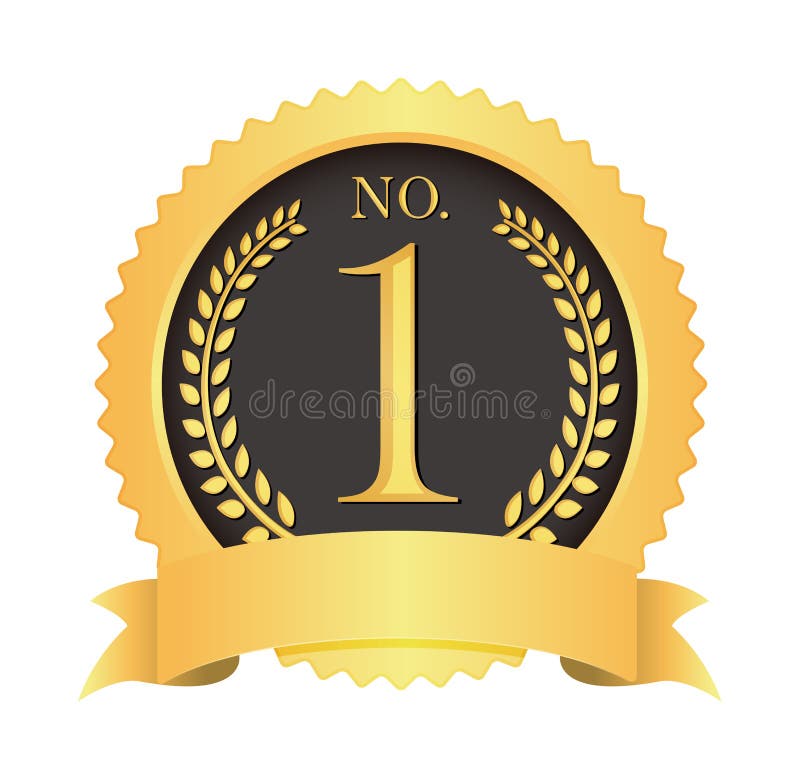 No.1 medal icon illustration  with text space