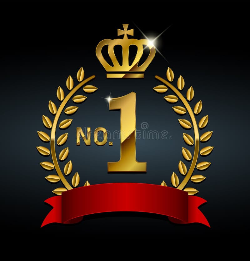 No.1 Medal Icon Illustration | Text Space Stock Vector - Illustration ...