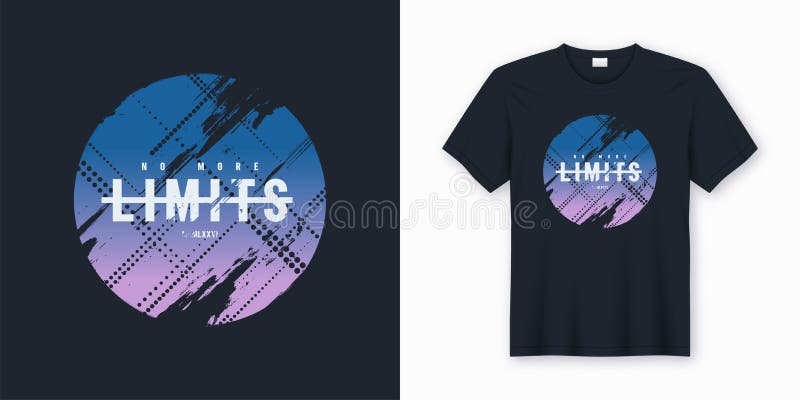 No more limits stylish abstract vector t-shirt and apparel desig