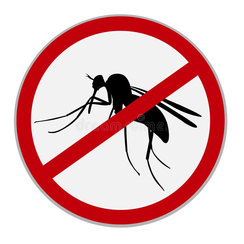 No Mosquitoes Sign, Vector Illustration Stock Vector Illustration of