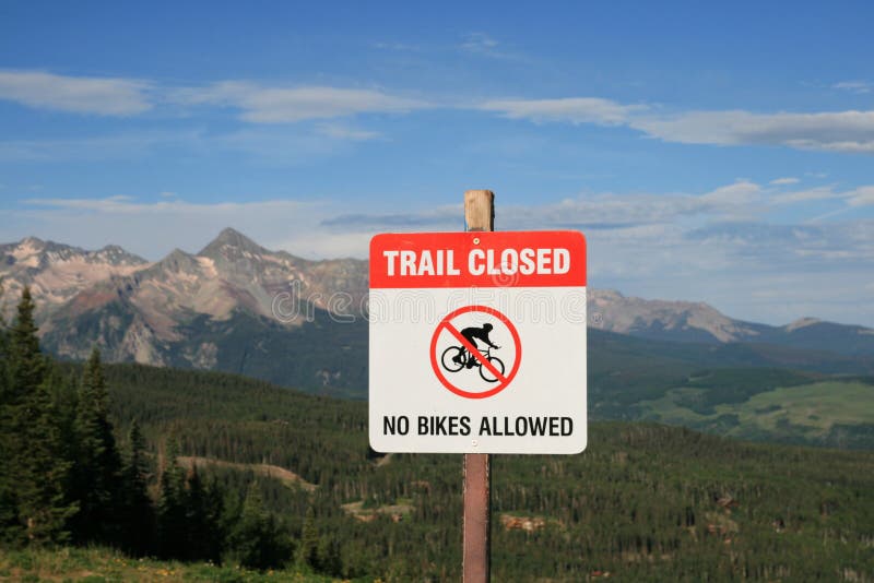 No mountain biking sign royalty free stock images No mountain biking sign royalty free stock images