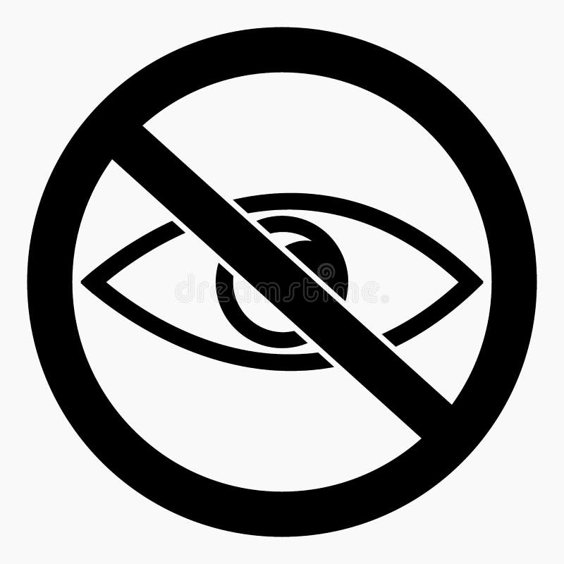 No Night Vision. Night Video Ban Stock Vector Illustration of sign