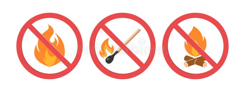 No open fire vector icon in flat style royalty free illustration