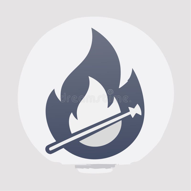 No Open Flame Prohibition Icon stock illustration