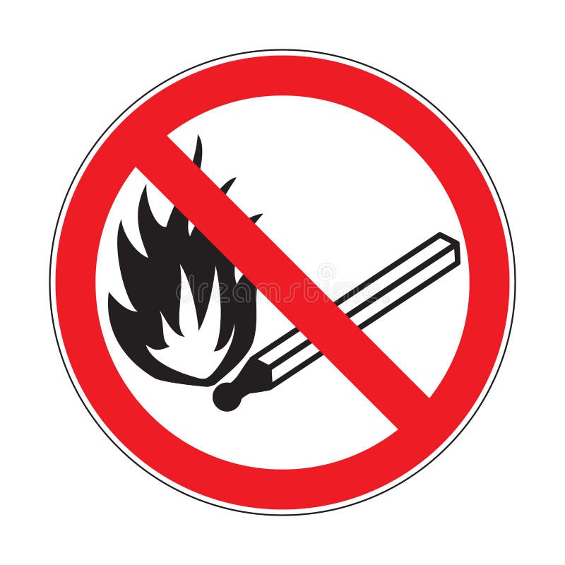 No open flame sign vector illustration