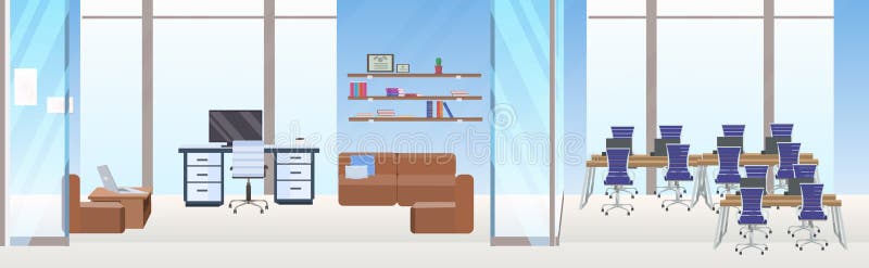 No opróżnia żadny ludzi kreatywnie działanie terenu workspace centrum wokplace współczesnej otwartej przestrzeni konferencyjnego ilustracja wektor No opróżnia żadny ludzi kreatywnie działanie terenu workspace centrum wokplace współczesnej otwartej przestrzeni konferencyjnego ilustracja wektor